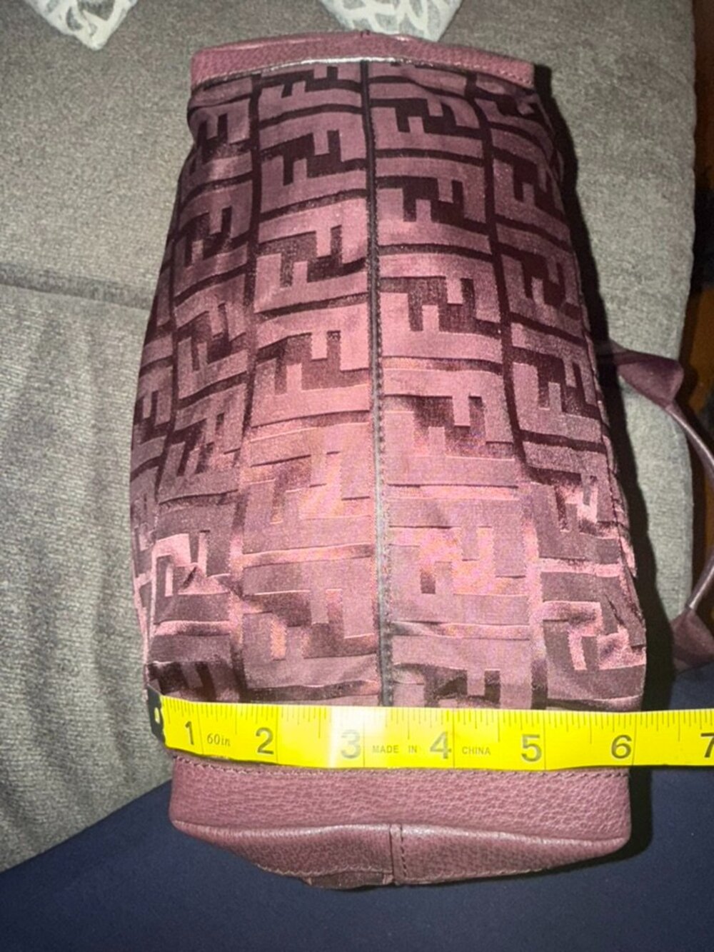 Vintage Fendi Zucca Zip Code Bolsa Belt Nylon Jacquard Zucca FF Monogram Bag - Picture 4 of 16